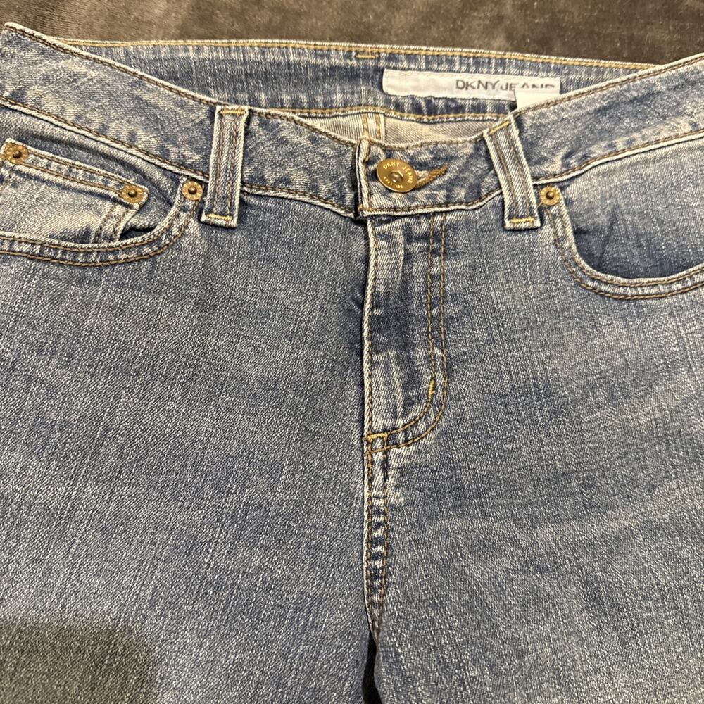 DKNY Soho Jean-Womens Blue Medium Wash Denim Jeans-Bootcut-Size 6S/C - Picture 5 of 16